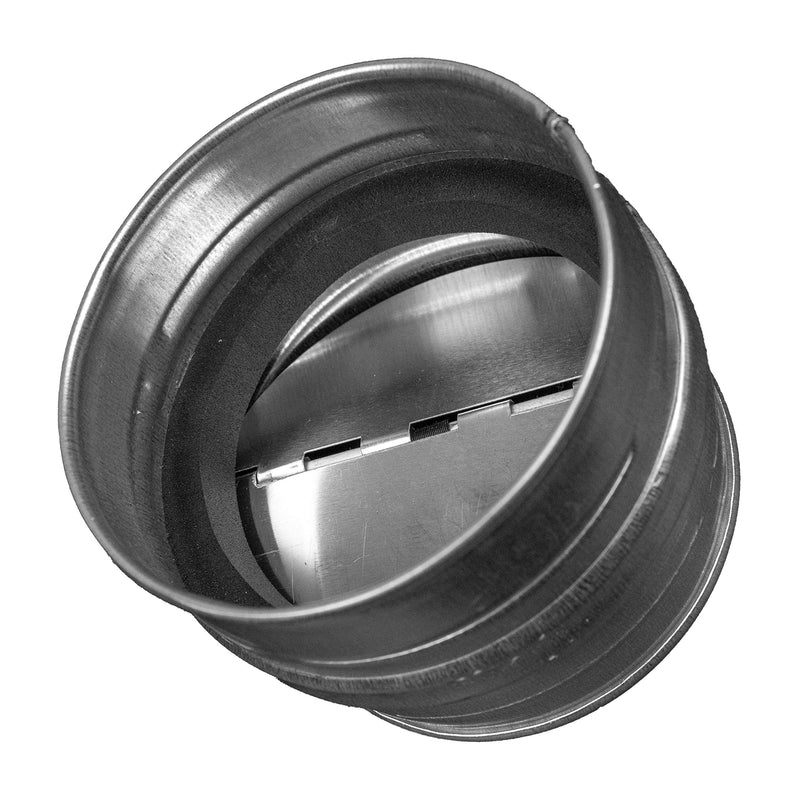 - 4" Inch Backdraft Damper for Straight or Flex Duct. Bathroom Exhaust Fan. Kitchen Hood Exhaust Fan and Different Dryer Fan Backflow Preventer. Steel Damper with Aluminum Valve Flaps (4")