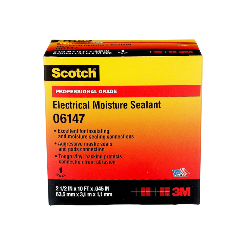 Scotch Electrical Moisture Sealant Roll 06147, 2-1/2 in x 10 ft, 1 roll/carton, Black