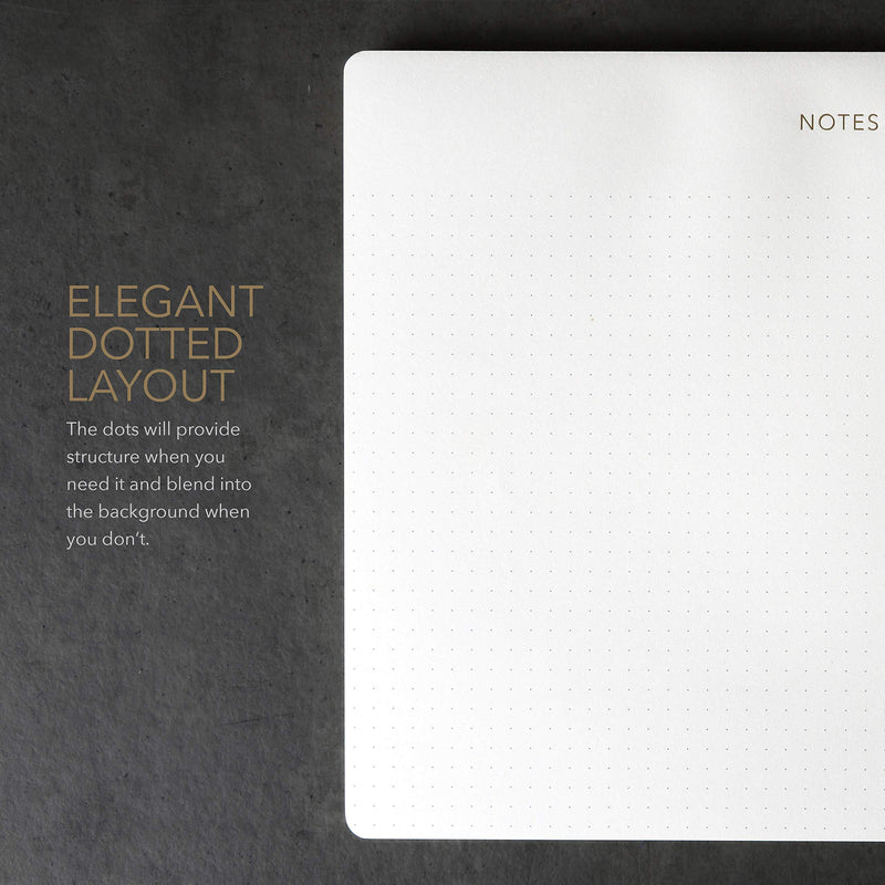 Pinesman - Dotted Luxury Notepad Mouse Pad - Executive's Memo Pad - Paper Desk Pad - Gold Foiled 1