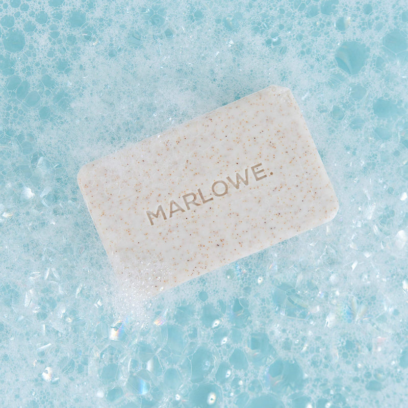 MARLOWE. No. 102 Men's Body Scrub Soap 7 oz | Earthy Oud Wood Scent | Best Exfoliating Bar for Men | Made with Natural Ingredients | Green Tea Extract | Updated Scent 7 Ounce (Pack of 1)