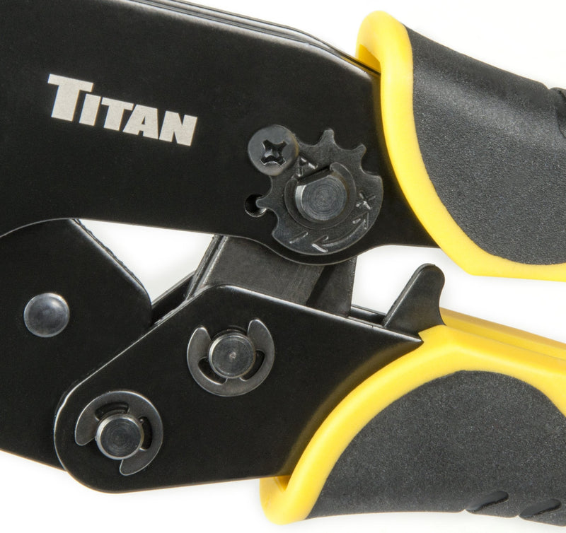 Titan 11956 Ratcheting Spark Plug Connector Crimper Quick Change with Spark Plug Connector Jaw