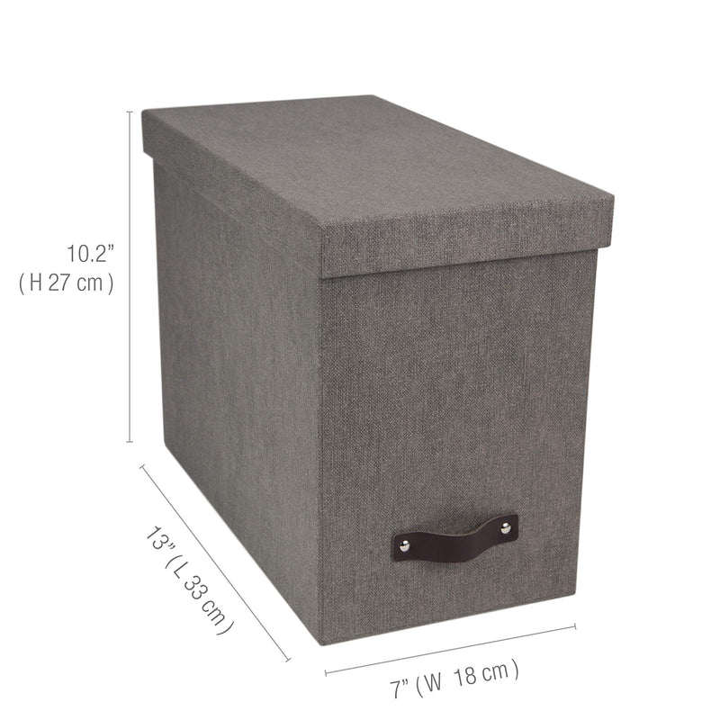 Bigso John Box Desktop File, Grey Gray