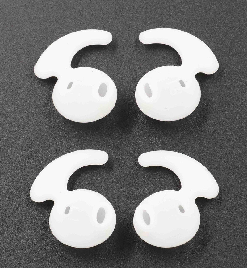 ALXCD Ear Tips for Galaxy S7, Sport Ear Buds, 2 Pair White Anti-Slip Sport Silicone Replacement Ear Tip for Samsung Galaxy S7 S7edge S6edge, Level U Bluetooth Earphone [Sport] (White 2 Pair) White-Sport-2 Pair