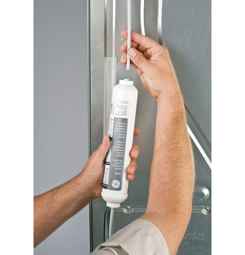 GE GXRTDR Exterior Refrigerator/Icemaker Filtration System, White,2.10 x 2.20 x 12.70 inches