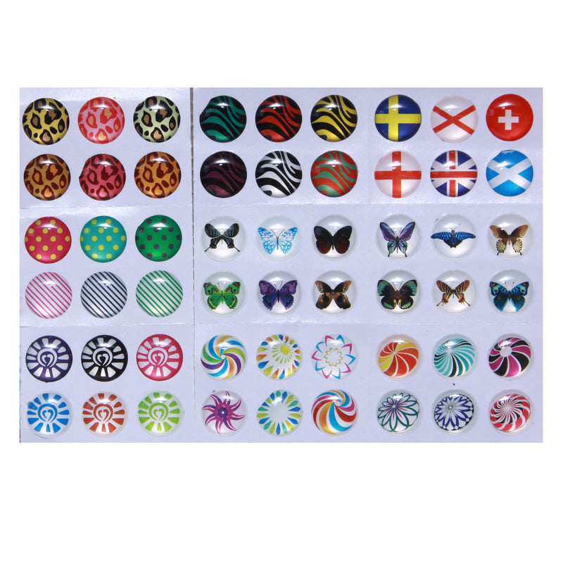 Wisdompro Home Button Sticker for Apple iPhone, iPod, iPad, Pattern 2 (216 Pieces)