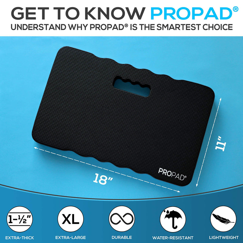 Thick Kneeling Pad, Garden Kneeler for Gardening, Bath Kneeler for Baby Bath, Kneeling Mat for Exercise & Yoga, Knee Pad for Work, Floor Foam Pad, Extra Large (XL) 18 x 11 x 1.5 Inches, Black 18" x 11" x 1-½"