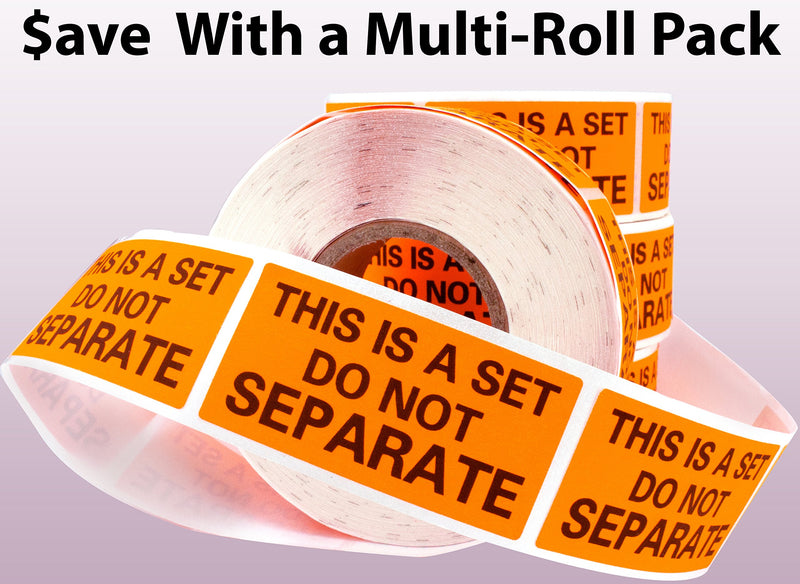 Eucatus Super Adhesive This Is A Set Do Not Separate Stickers 2 Pack. Bulk (1000 Total) Perforated 1 x 2 Self-Adhesive, Sold As Set Labels. FBA-Approved Shipping Supply. Eye-Catching Orange Color (2)