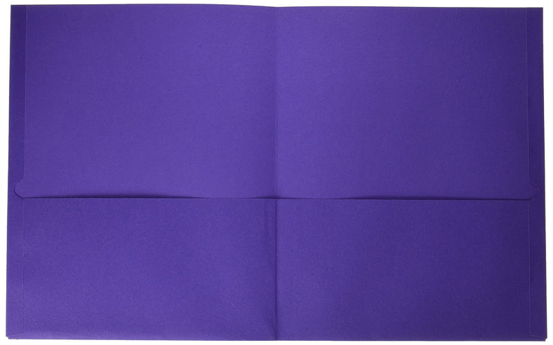 Oxford Two-Pocket Folders, Purple, Letter Size, 10 per Pack, (57583) 10-Count