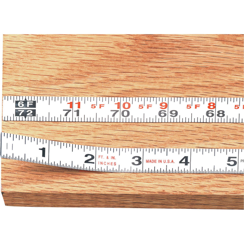 Starrett Measure Stix, SM44ME - Steel Measuring Tape Tool, 1/2â€ x 4â€™ with Permanent Adhesive Backing, Mount to Work Bench, Saw Table, Drafting Tables and More, Cut Down to Needed Size White