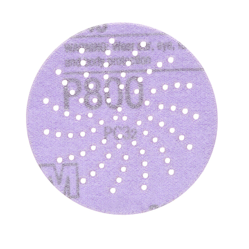 3M Hookit Purple Clean Sanding Disc 343U, 30260, 3 in, P800, 50 discs per carton 1