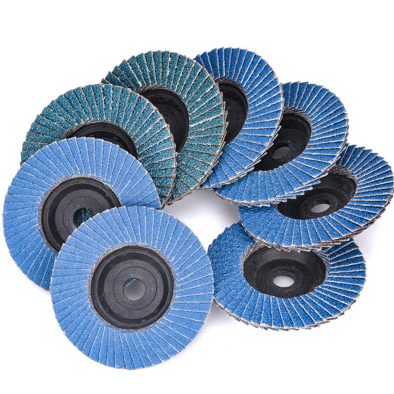 HATANSE Pack of 8 serrated discs, diameter 76 mm x 10 mm, sanding discs, sanding mop plates, 40, 60, 80, 120 grit set of flap discs for angle grinder, polishing machine