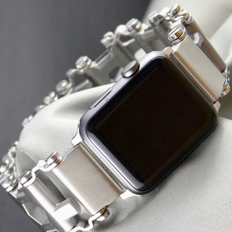Link- watch adapter compatible with LEATHERMAN TREAD - Stainless Steel (compatible with Apple watch 44mm/ 42mm, Stainless Steel, TREAD) Apple watch 44mm/42mm