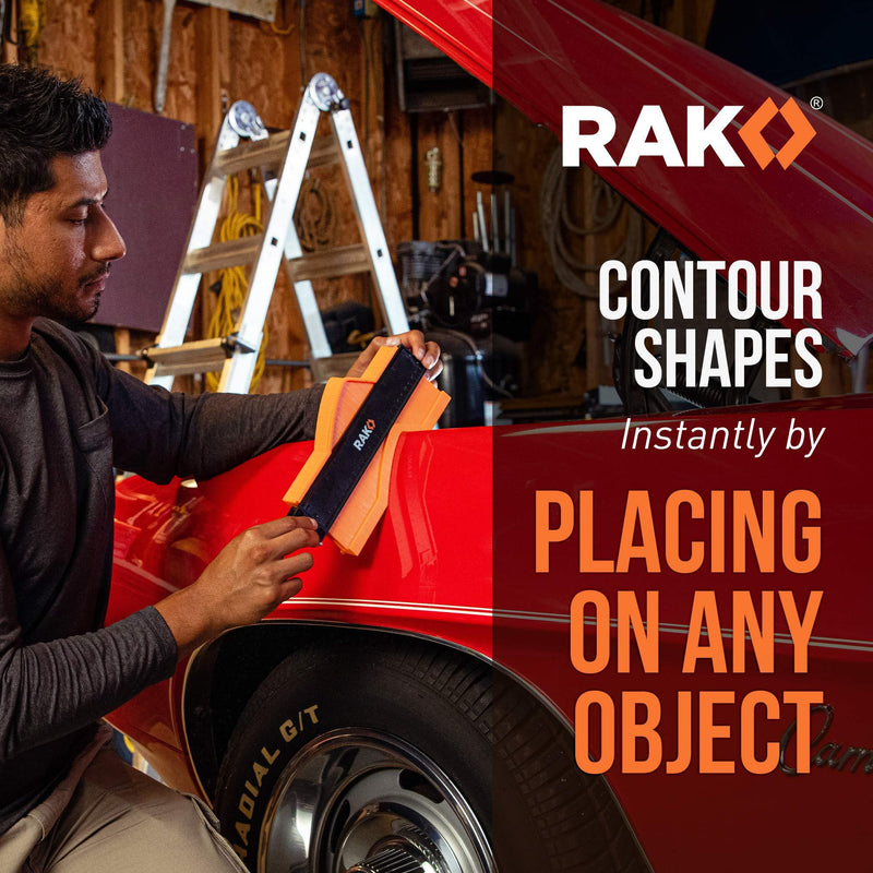 RAK Contour Gauge Shape Duplicator (10 Inch Lock) Template Tool with Adjustable Lock Precisely Copies Irregular and Awkward Shapes - Great Tool for DIY Handyman, Construction 10 Inch