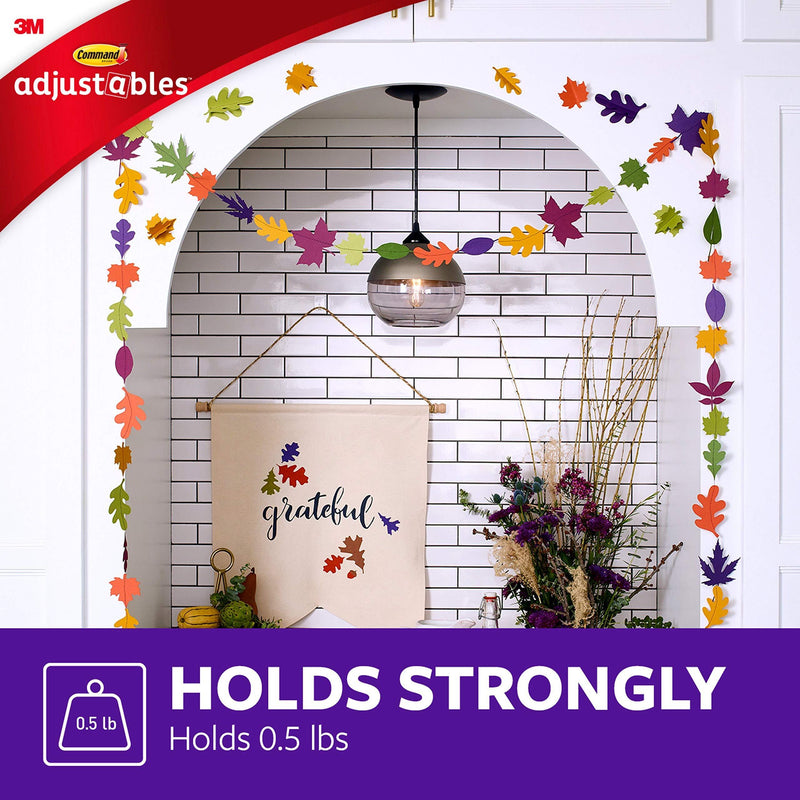 Command Adjustables Repositionable Circle Hooks, Quartz, 1/2 lb. Capacity, 12-Hooks, 36-Strips, Decorate Damage-Free 12 Circle Hooks