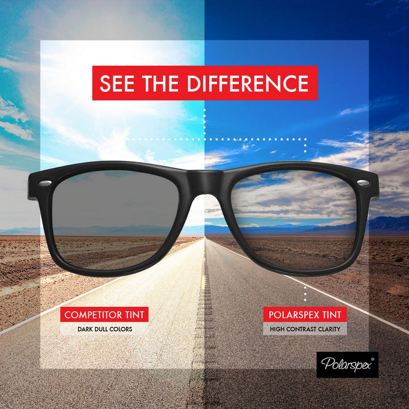 Polarspex Mens Sunglasses - Retro Sunglasses for Men & Women - Driving, Fishing Sunglasses For Men - Polarized Cool Shades Turqoise Teal | Smoke 52 Millimeters