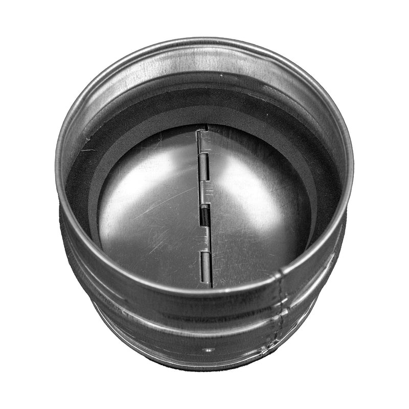 - 4" Inch Backdraft Damper for Straight or Flex Duct. Bathroom Exhaust Fan. Kitchen Hood Exhaust Fan and Different Dryer Fan Backflow Preventer. Steel Damper with Aluminum Valve Flaps (4")