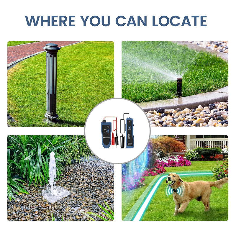 KOLSOL Underground Wire Locator, Cable Tester F02 Pro with Rechargeable 1100mAh Battery for Locate Wires and Control Wires Cables Pet Fence Wires