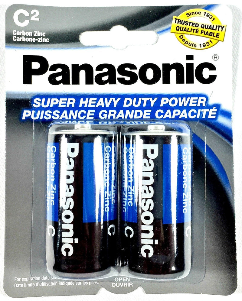 4Pc Size C Panasonic Batteries Super Heavy Duty Power Zinc Carbon