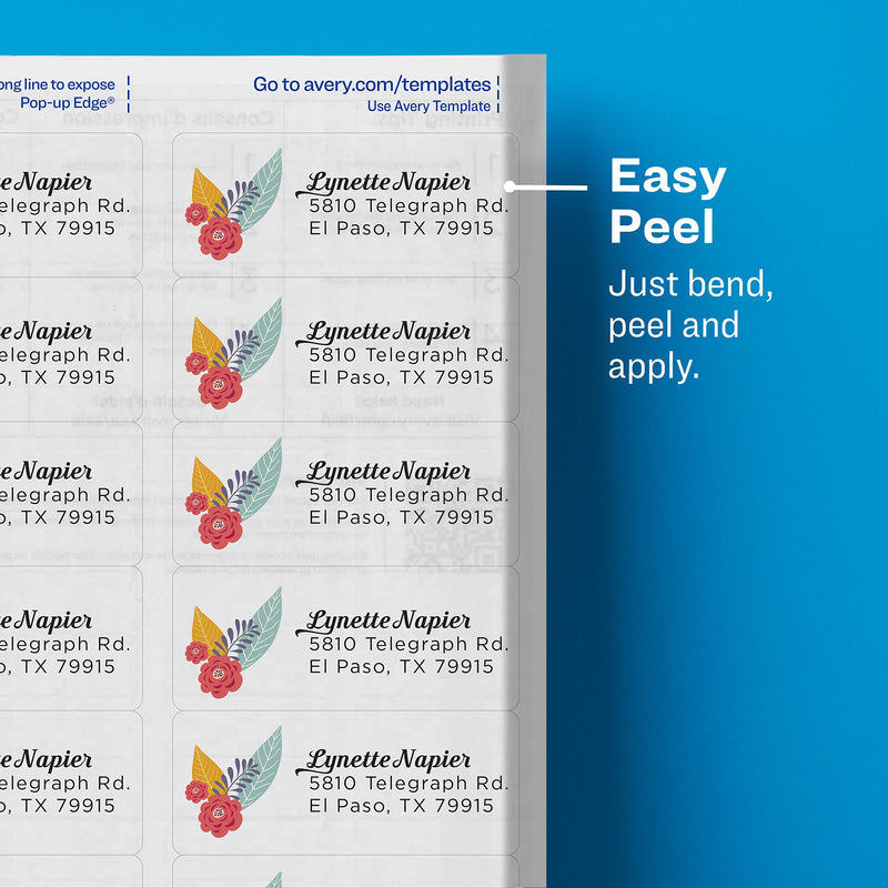 AVERY Matte Frosted Clear Address Labels for Laser Printers, 1-1/3" x 4", 700 Labels (5662)