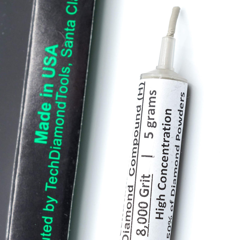 TechDiamondTools Kit of 3 Diamond Polishing Compound Polishing Paste 8000 50000 100000 Grit for Marble Glass Metal Rock Jewelry Resin Silver Gemstone with High Concentration of Diamond Powder USA Made 100000 50000 8000 grit