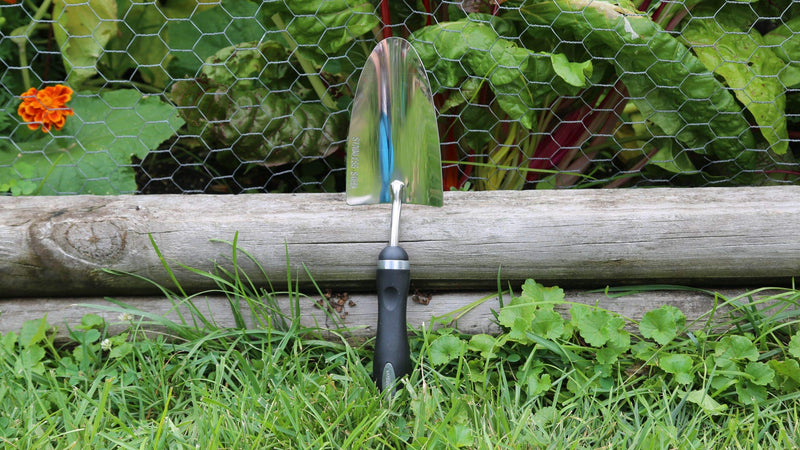 Edward Tools Bend-Proof Garden Trowel - Heavy Duty Polished Stainless Steel - Rust Resistant Oversized Garden Hand Shovel for Quicker Work - Digs Through Rocky / Heavy soils - Comfort Grip (1) 1