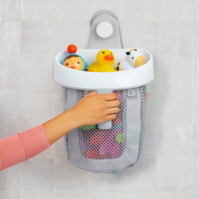 Munchkin Hanging Bath Toy Storage with Quick Drying Mesh, Grey