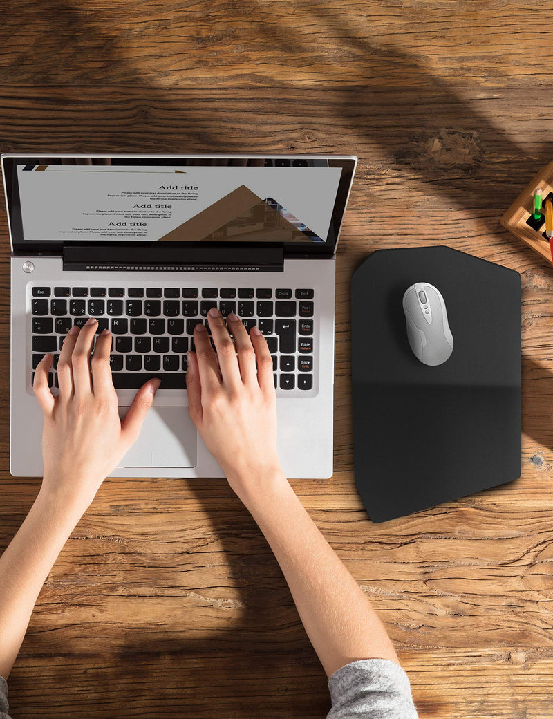 SOUNDANCE Ergonomic Mouse Pad with Wrist Support Gel,Mousepad Wrist Rest Thick,Relief Carpal Tunnel Pain,Entire Memory Foam with Non-Slip PU Base for Computer,Laptop,Desktop,Home,Office, 14 x 8”Black