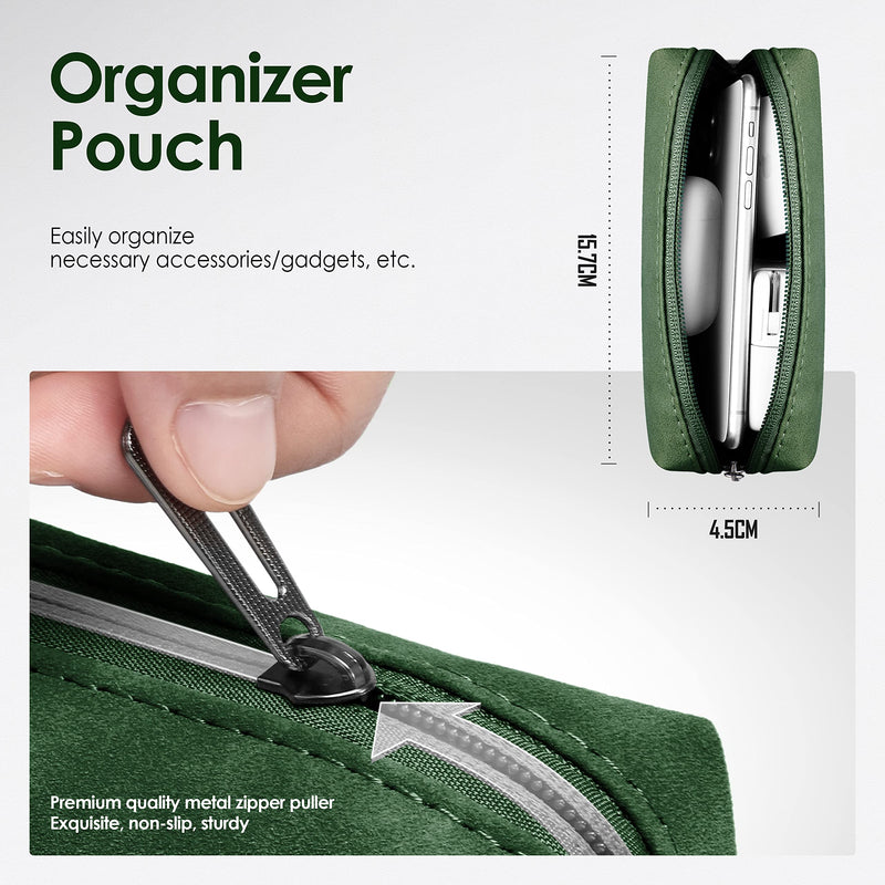 HYZUO 13 Inch Laptop Sleeve Case Cover with Stand Feature Compatible with New MacBook Air 13 2018-2021 M1/ MacBook Pro 13 2016-2021 M1/ Surface Pro X 7 6 5 4 3/ iPad Pro 12.9 M1/ XPS 13 Midnight Green