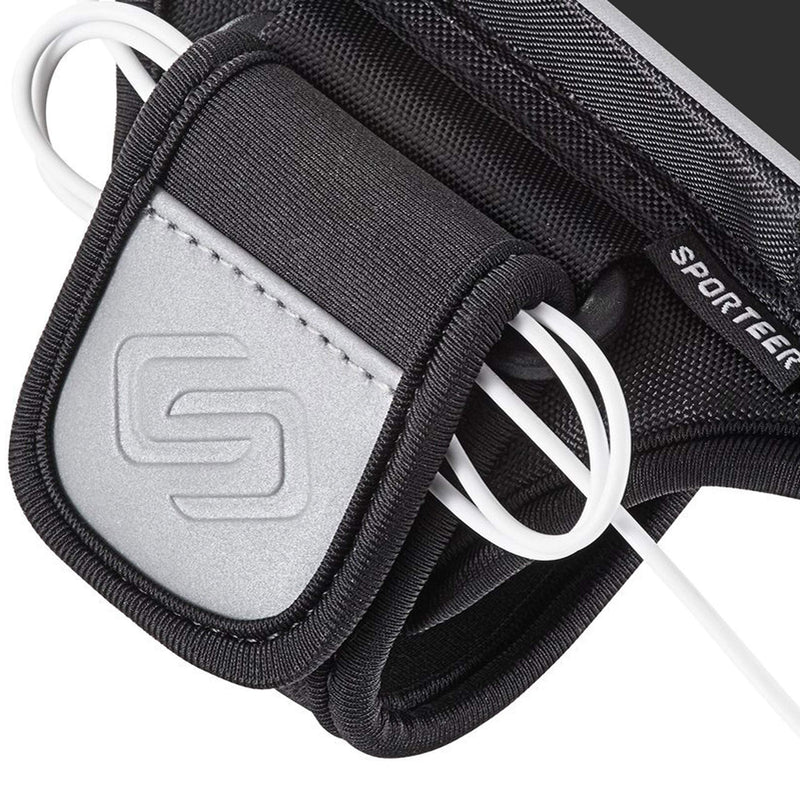 Sporteer Velocity V7 Running Armband - Compatible with iPhone 13, 13 Pro, 12, 12 Pro, 11, XR, 11 Pro, Xs, 8, Galaxy Note 10, Galaxy S21, S20, S10, S9, Pixel 5, LG, Moto and More - Fits Most Cases S/M Straps