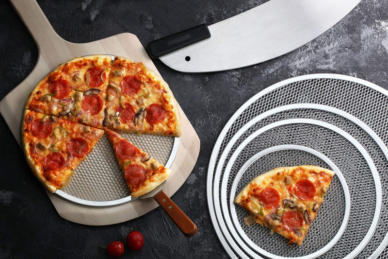 New Star Foodservice 50691 Restaurant-Grade Aluminum Pizza Baking Screen, Seamless, 16-Inch