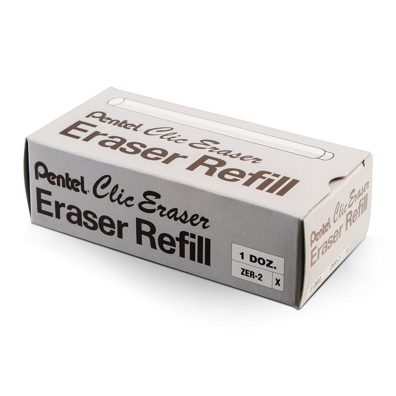 Pentel Refill Erasers For Clic Eraser, Contains 24 Erasers (ZER-2) 2 Dozen