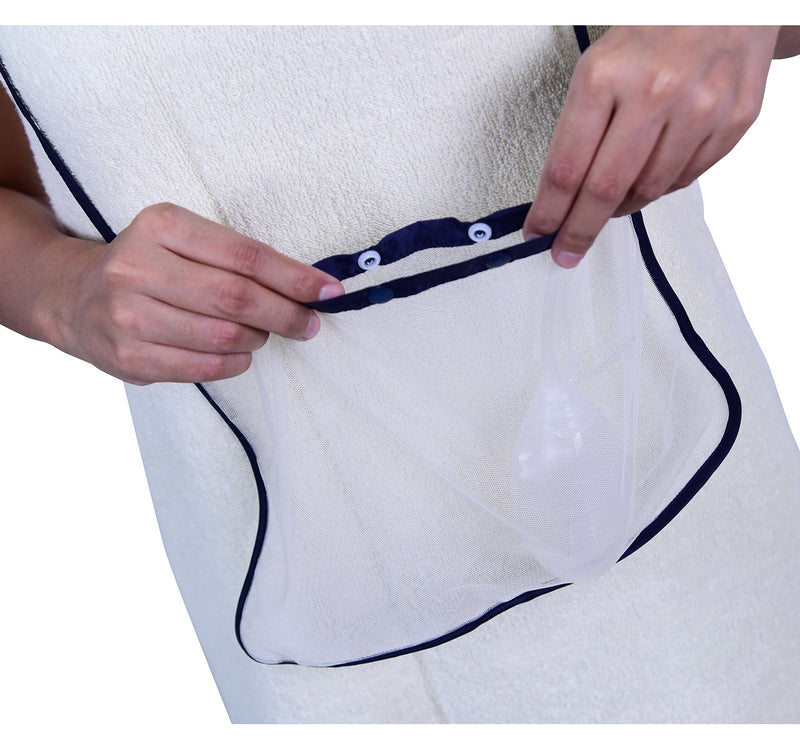 Mastectomy & Post Surgery Drain Carrier Belt & Shower Holder (Two Pack Black/Navy) Black / Navy
