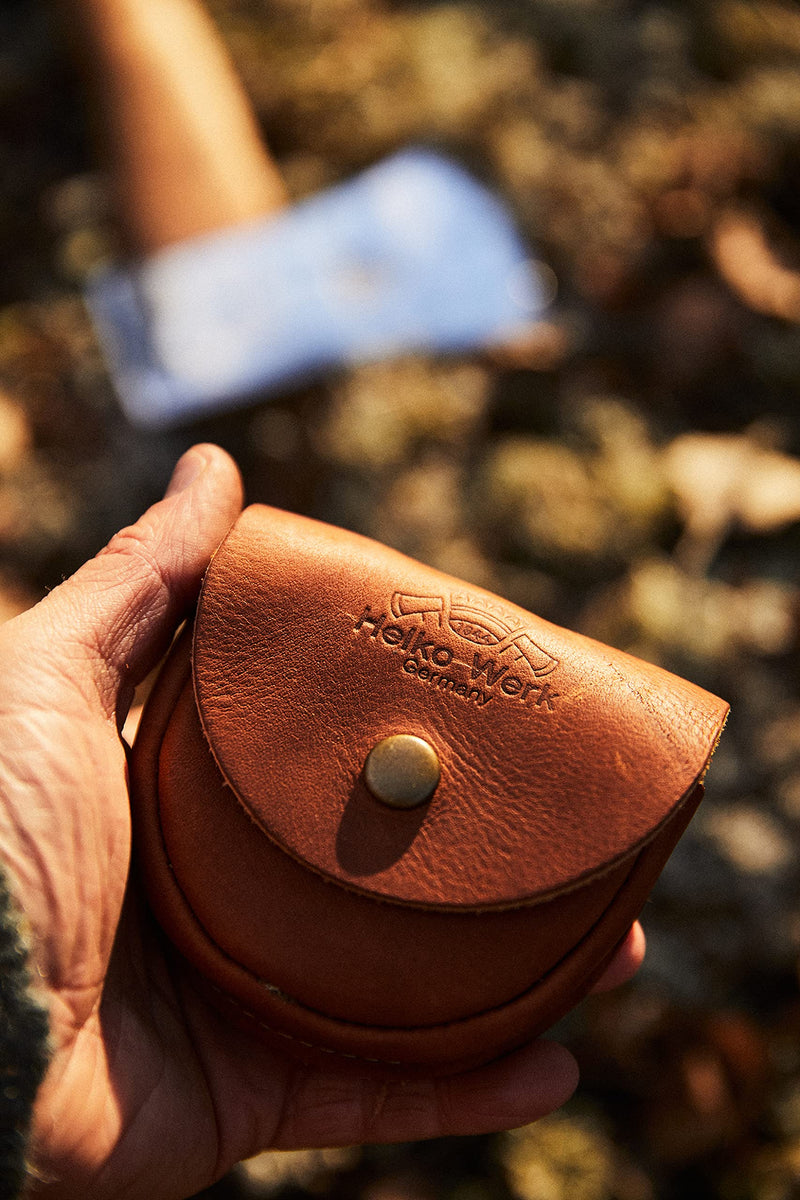 1844 Helko Werk Sharpening Stone Leather Pouch - Leather Accessory for Axe Sharpening Stones