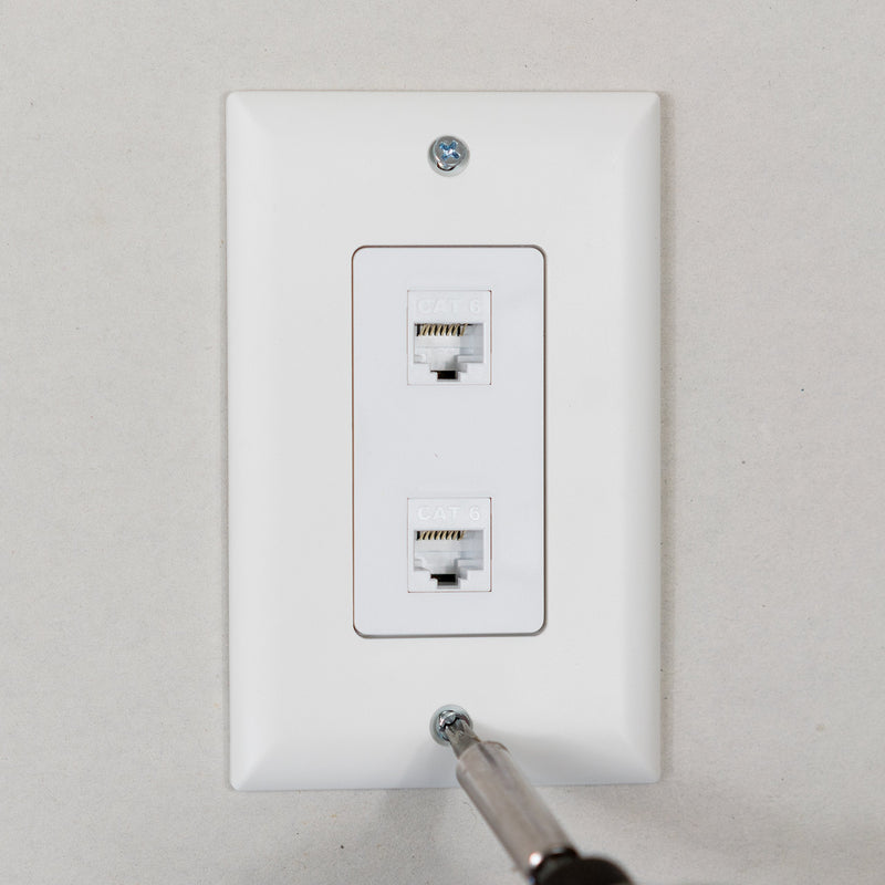 Legrand - OnQ 2 Port Decorator Outlet Strap, Wall Outlet Cover, Keystone Wall Plate, Outlet Cover for Keystone Wall Plate 2 Port, White, WP3412WH, 10 Pack Pack of 10