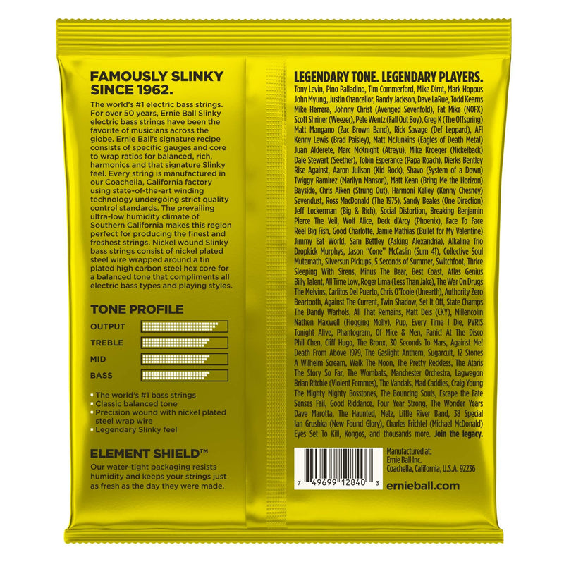 Ernie Ball Bass Guitar Strings (P02840) 4-String Beefy Bass Set