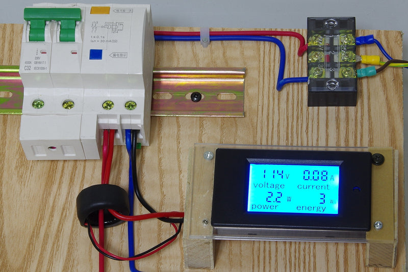 KNACRO AC 80-260V 100A Blue Backlit Digital Current Voltage Power Energy Meter Multimeter Ammeter Voltmeter with Current Transformer CT