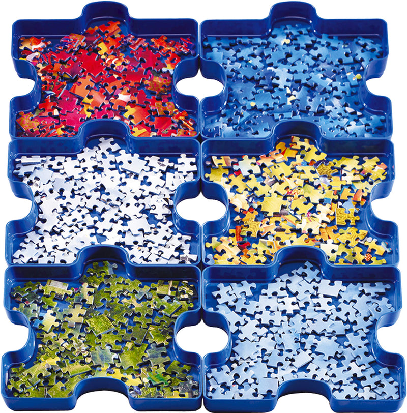 Ravensburger Sort and Go Jigsaw Puzzle Accessory - Sturdy and Easy to Use Plastic Puzzle Shaped Sorting Trays to Organize Puzzles Up to 1000 Pieces