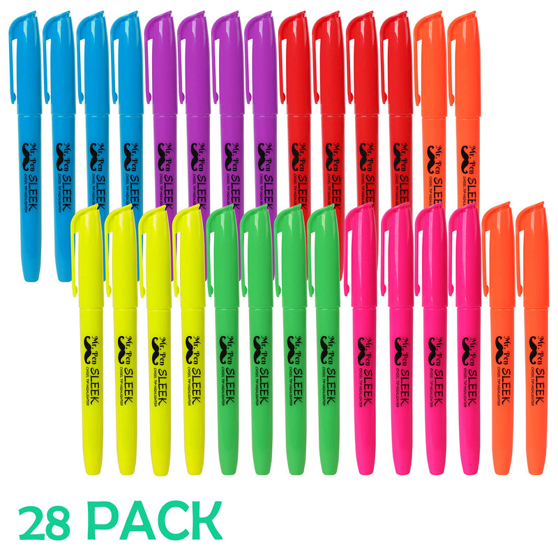 Mr. Pen Highlighters, Assorted Colors, Pack of 28