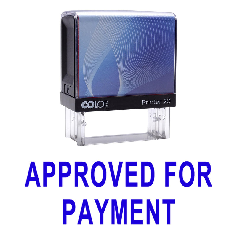 Approved for Payment Self Inking Rubber Stamp Custom Colop Office Stationary P20 Mini Stamper Blue Ink