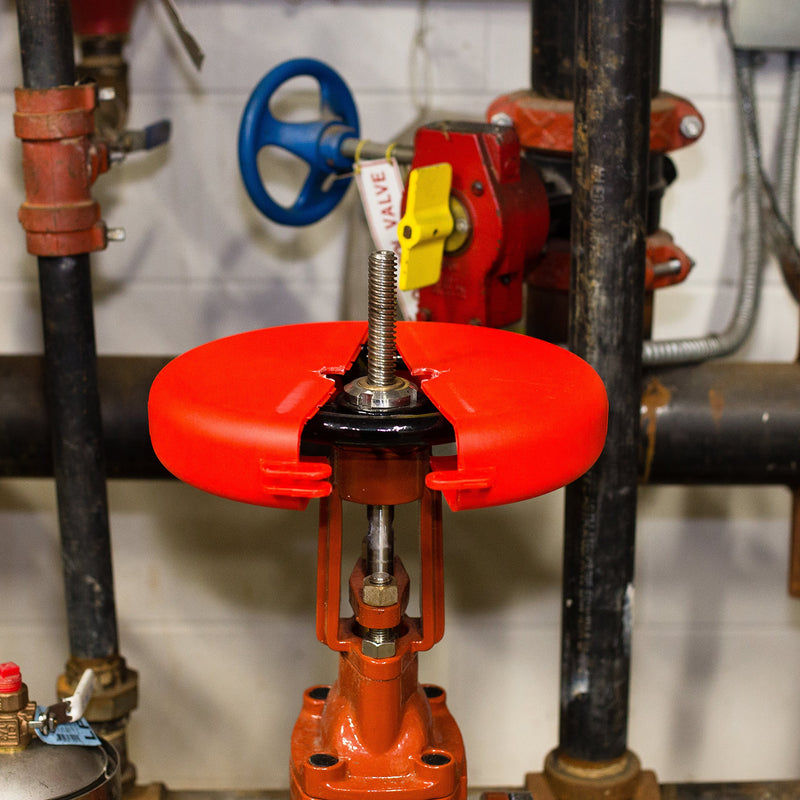 Lockout Safety Supply 7247 Gate Valve Lockout, 6.5" - 10" Wheel, Red