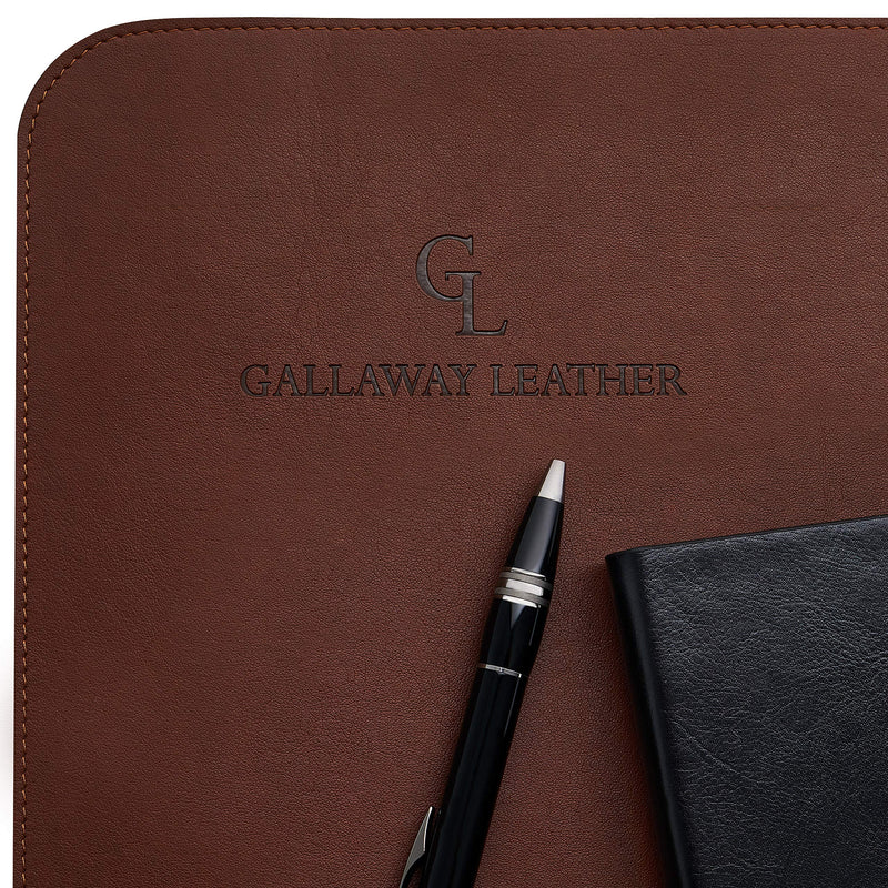 Gallaway Leather Desk Pad â€“ 36 x 17 inch - Desk Mat Home Office Desk Accessories Desktop Protector XXL Mouse Pad Writing Desk Blotter (Dark Brown)