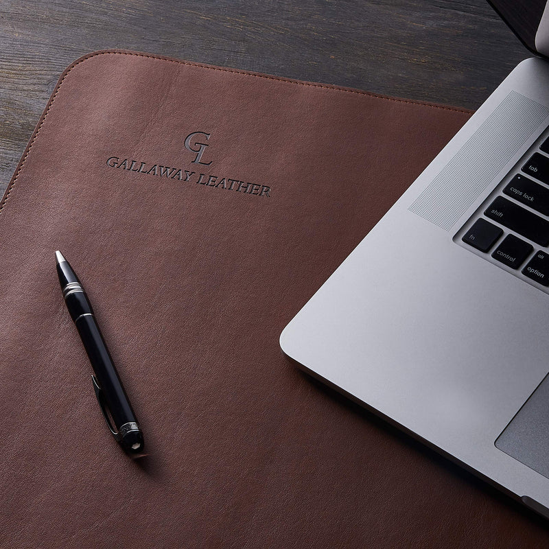 Gallaway Leather Desk Pad â€“ 36 x 17 inch - Desk Mat Home Office Desk Accessories Desktop Protector XXL Mouse Pad Writing Desk Blotter (Dark Brown)