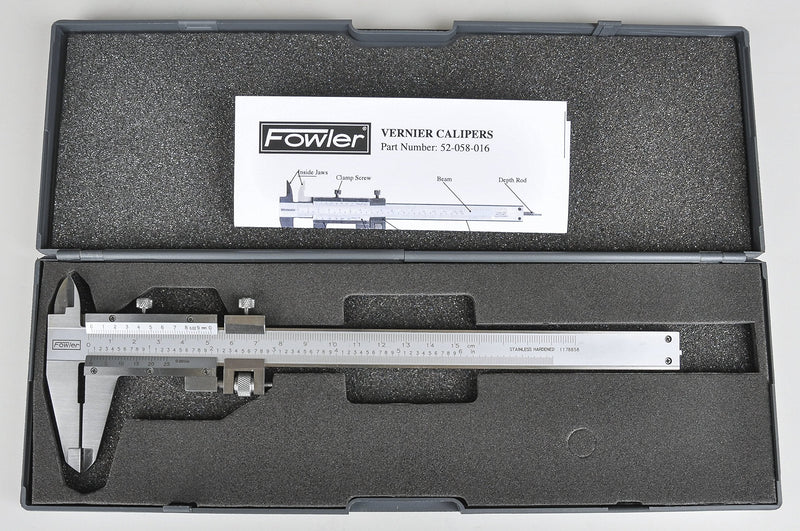 Fowler 52-058-016-0, Vernier Caliper with 0-6"/150mm Measuring Range 6 inches 0.001 52-058-016-0
