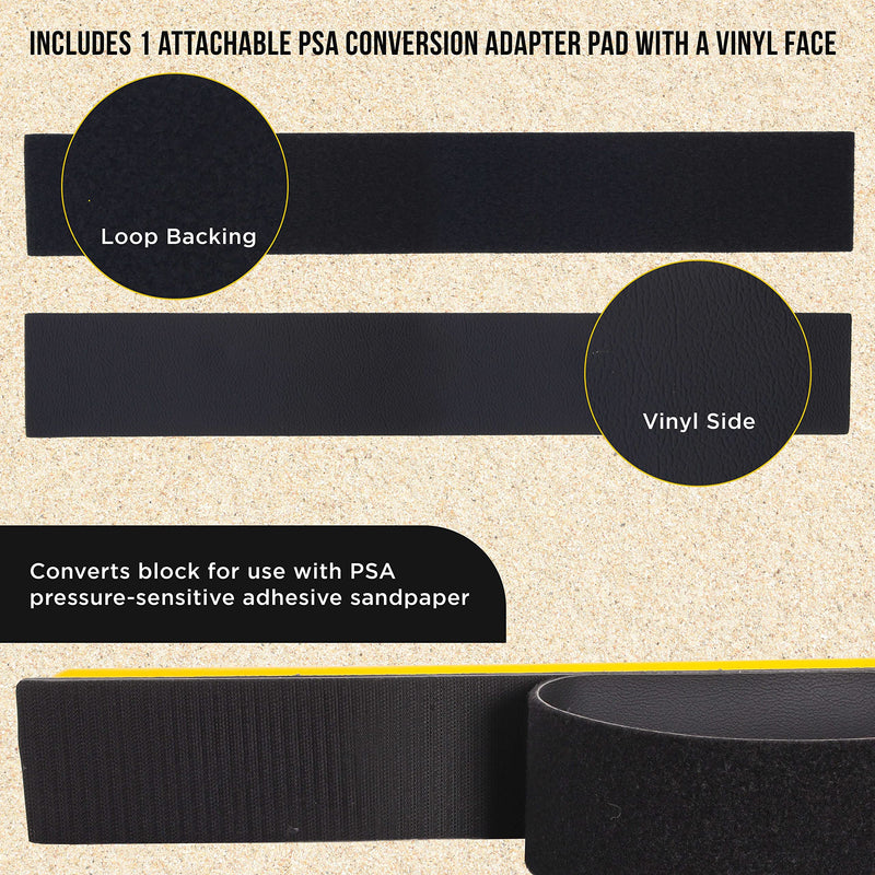 Dura-Gold Pro Series 16" K-Block Sander Firm & Flex Longboard Hand Sanding Block Pad with Hook & Loop Backing and PSA Sandpaper Conversion Adapter Pad - Automotive Paint Prep Sand Contour Woodworking