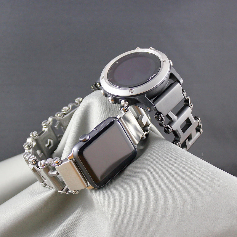 Link- watch adapter compatible with LEATHERMAN TREAD - Stainless Steel (compatible with Apple watch 44mm/ 42mm, Stainless Steel, TREAD) Apple watch 44mm/42mm