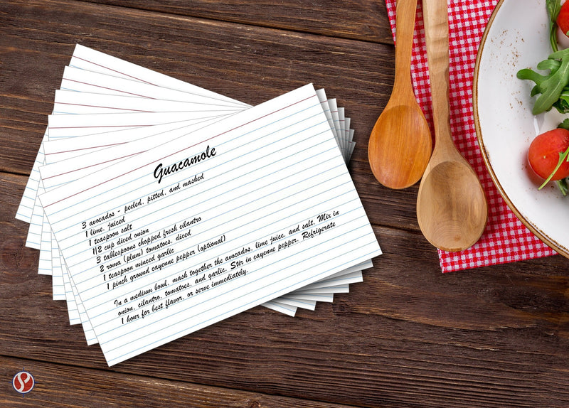 Ruled Index Cards, On 80lb Heavyweight Thick White Cover Stock."100 Cards per pack" (5 x 8) 5 x 8 Inches