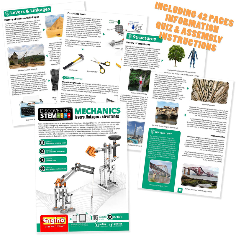 Engino Discovering Stem: Levers, Linkages & Structures Building Kit