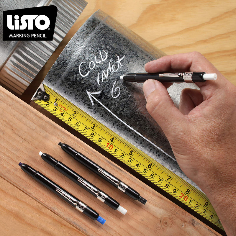 Listo 162 Marking Pencils Refill - Black, Box of 72, Grease Pencils/China Marking Pencils/Wax Pencils