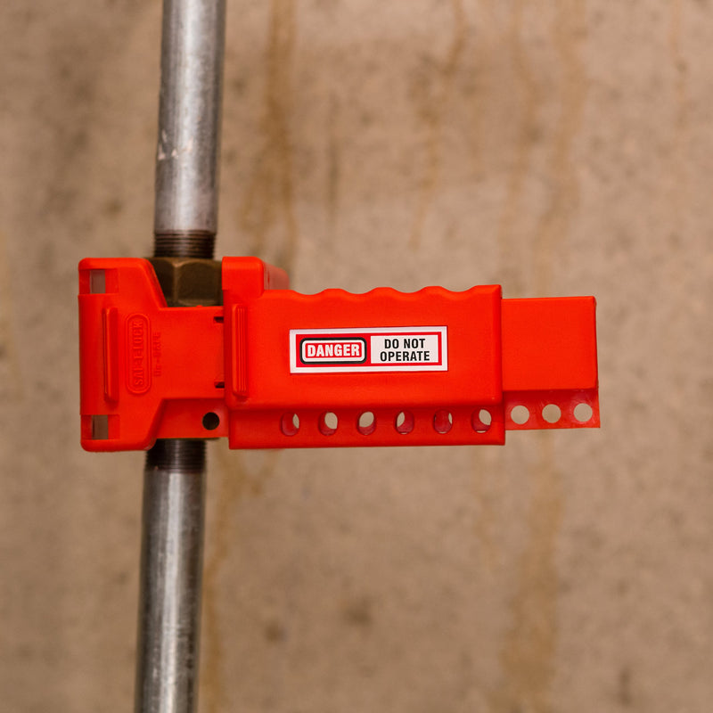 Lockout Safety Supply 7250 Ball Valve Lockout, 1.5" - 2.5" Diameter, Red