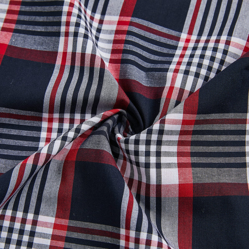YINC Men's Woven Sleep Pajama Pant Poplin Lounge Pants with Pockets Navy White Tartan XX-Large